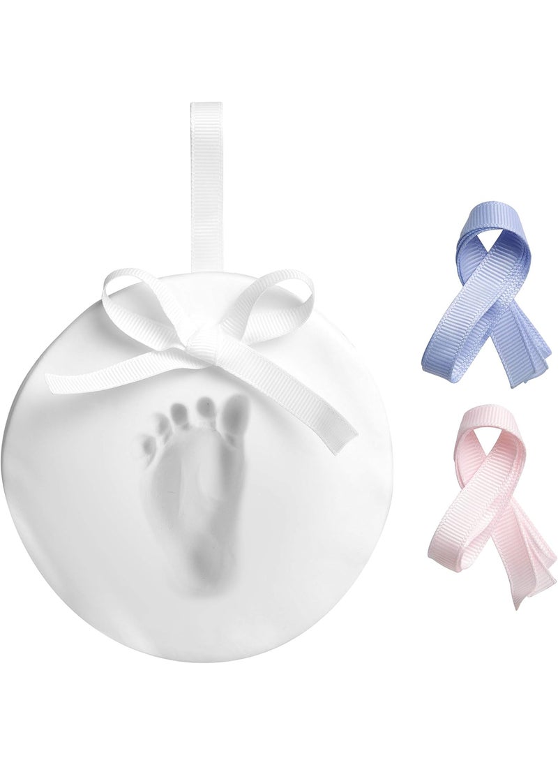 pearhead Pearhead Baby Handprint or Footprint Kit My First Christmas Ornament DIY Clay Keepsake Kit Gift For New And Expecting Parents 3 Multicolored Ribbons For Baby Girl or Baby Boy  - Image 1