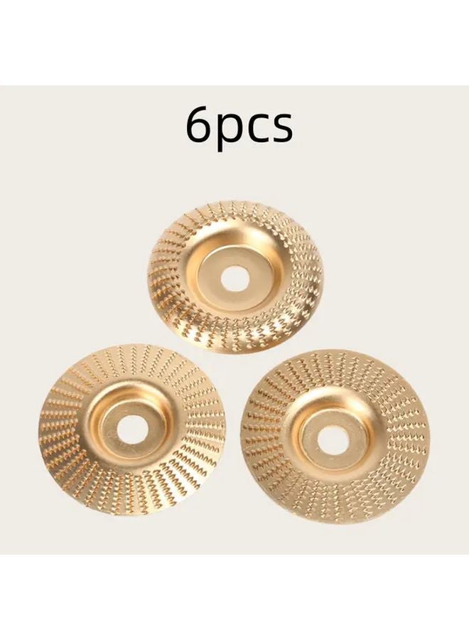 6 قطع مجموعة أقراص نحت الخشب 5 8 بوصة ماندرال جلخ زاوية عجلة تلميع السنفرة - Image 1