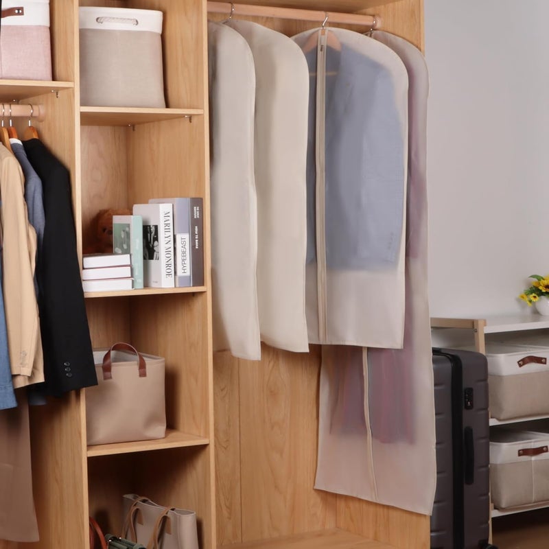 Zilink أكياس ملابس زيلينك بطول 65 بوصة - مجموعة من 3 أكياس باللون البيج - Image 3