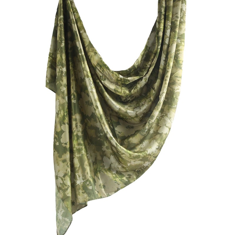 FANXIN Silk Print Headscarf Ethnic Shawl Wrap Scarf 180x85cm