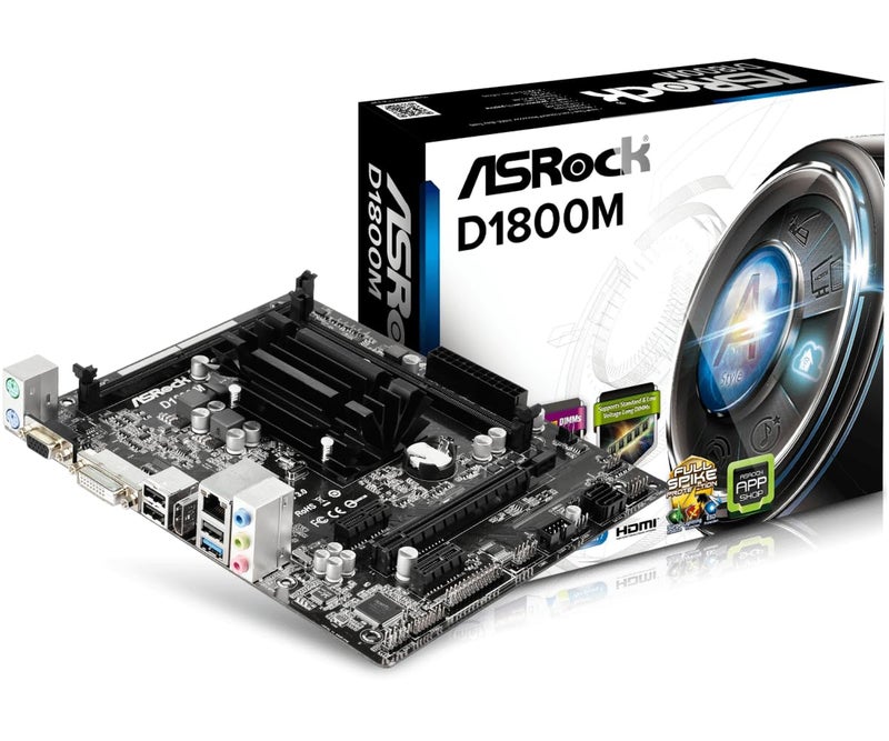 ASRock Motherboard Micro ATX DDR3 1066 NA D1800M - Image 1