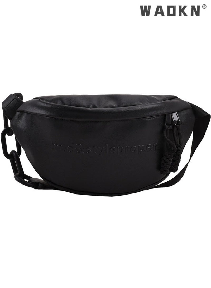WAOKN Women Shoulder Bag Elegant Fashion Crossbody Bag, Women's Trendy Versatile Crossbody Bag Sling Bag Side Bag, PU Leather Chest Bag Belt Bag Gift Bag for College Students and Teenagers - Image 1