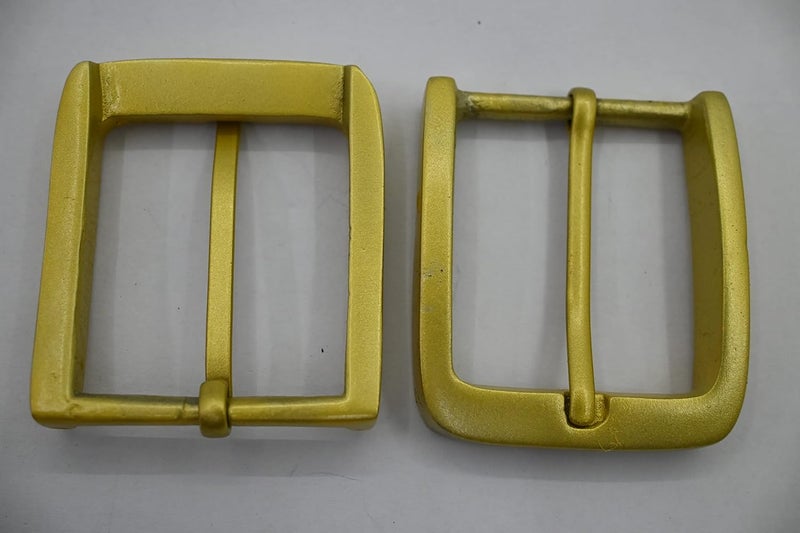 Asiatic Asiatic Aluminium Gold Mat Light Weight Buckles for Belts JacketsLeather JacketsJeansPantFancy Costume and Also Used for DIY Items and Crafts 170 inch Pack of 2  - Image 2