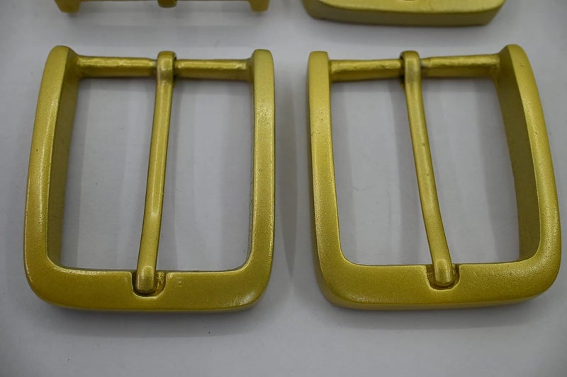 Asiatic Asiatic Aluminium Gold Mat Light Weight Buckles for Belts JacketsLeather JacketsJeansPantFancy Costume and Also Used for DIY Items and Crafts 170 inch Pack of 2  - Image 3