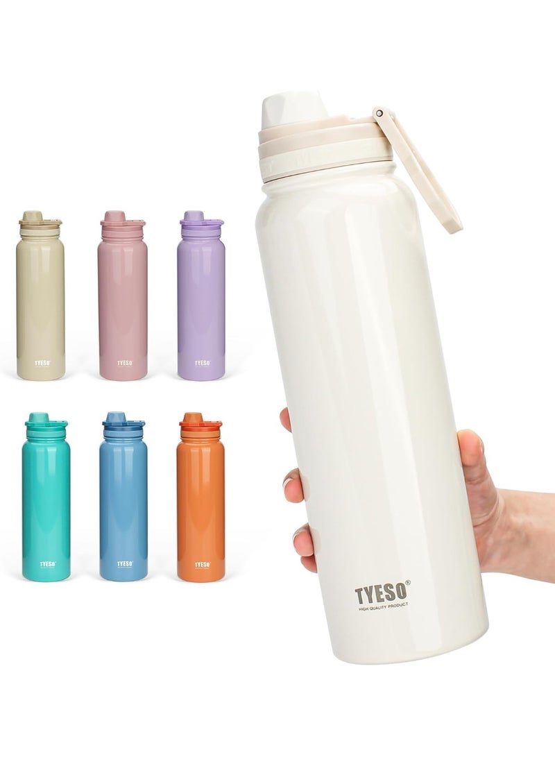 TYESO Insulated Stainless Steel Water Bottle With Spout Lid and Handle for Sports, Travel, and School，Insulated Water Bottle Keep Cold 24H, Leak-Proof - Image 1
