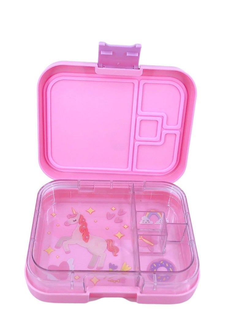 TINY WHEEL Tiny Wheel Baby  Lunch Box 4 Compartments Pink (Unicorn)  - Image 2