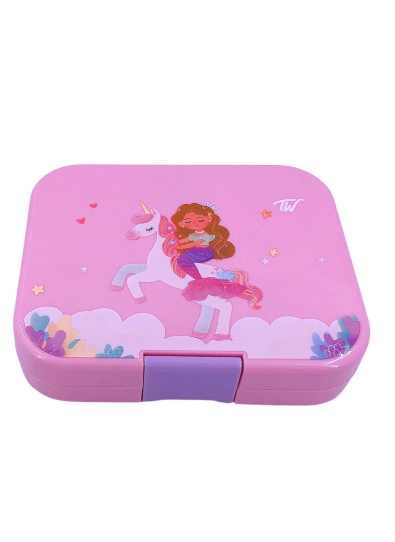 TINY WHEEL Tiny Wheel Baby  Lunch Box 4 Compartments Pink (Unicorn)  - Image 3