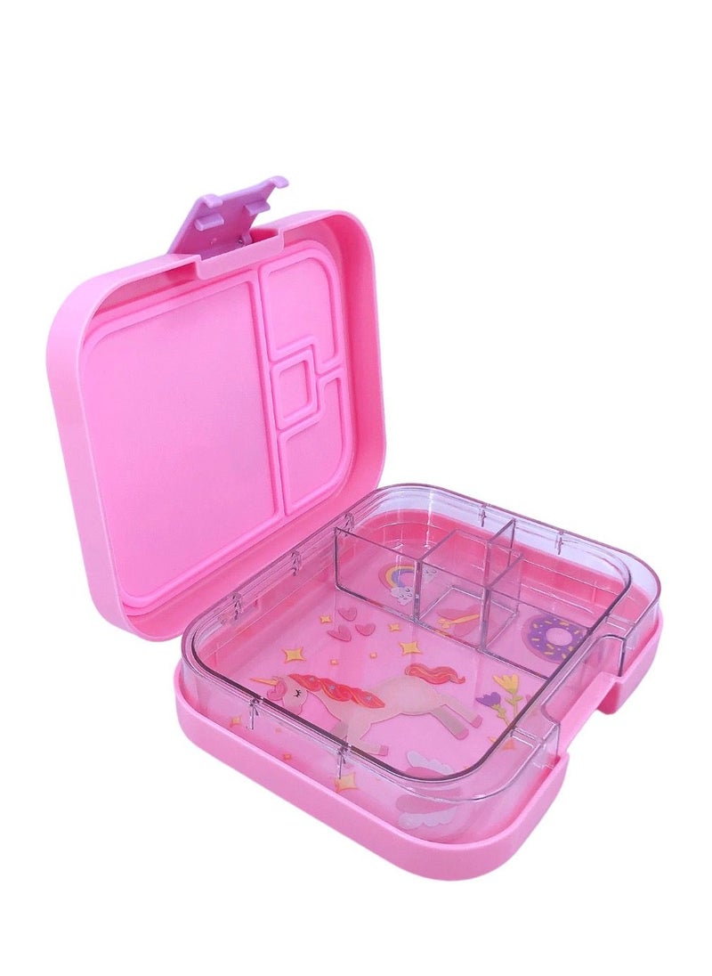 TINY WHEEL Tiny Wheel Baby  Lunch Box 4 Compartments Pink (Unicorn)  - Image 4