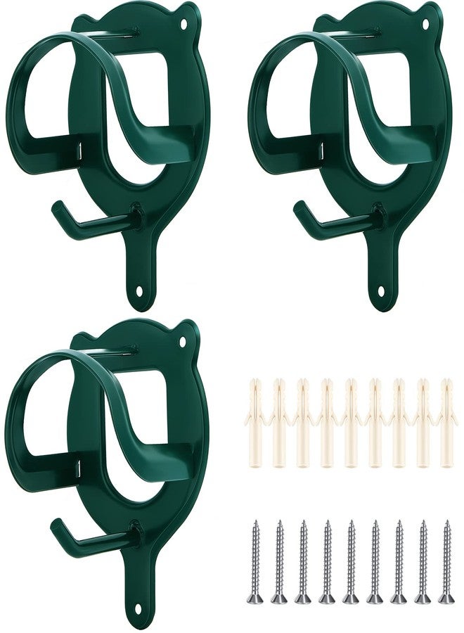 Dunzy 3 Counts Horse Bridle Rack Bracket Bridle Hooks Tack Storage Halter Hanger Metal Holder with Tubes and Screw for Horse Barn Supplies(Dark Green) - Image 1