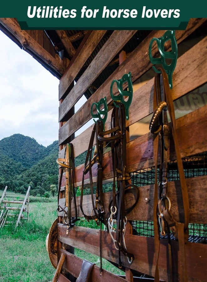 Dunzy 3 Counts Horse Bridle Rack Bracket Bridle Hooks Tack Storage Halter Hanger Metal Holder with Tubes and Screw for Horse Barn Supplies(Dark Green) - Image 5