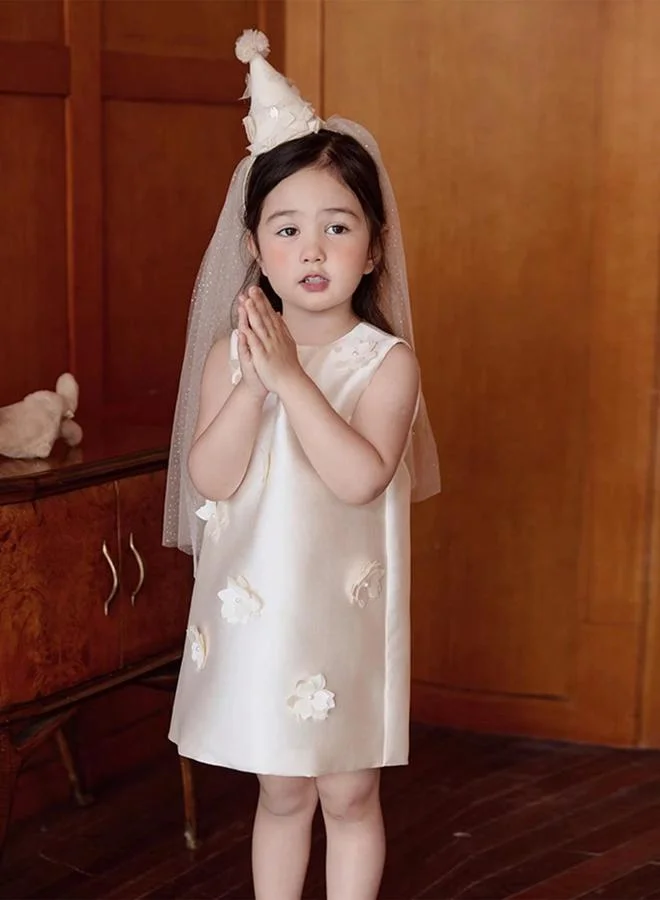 Take Two Girls Flower Detail Sleeveless Dress