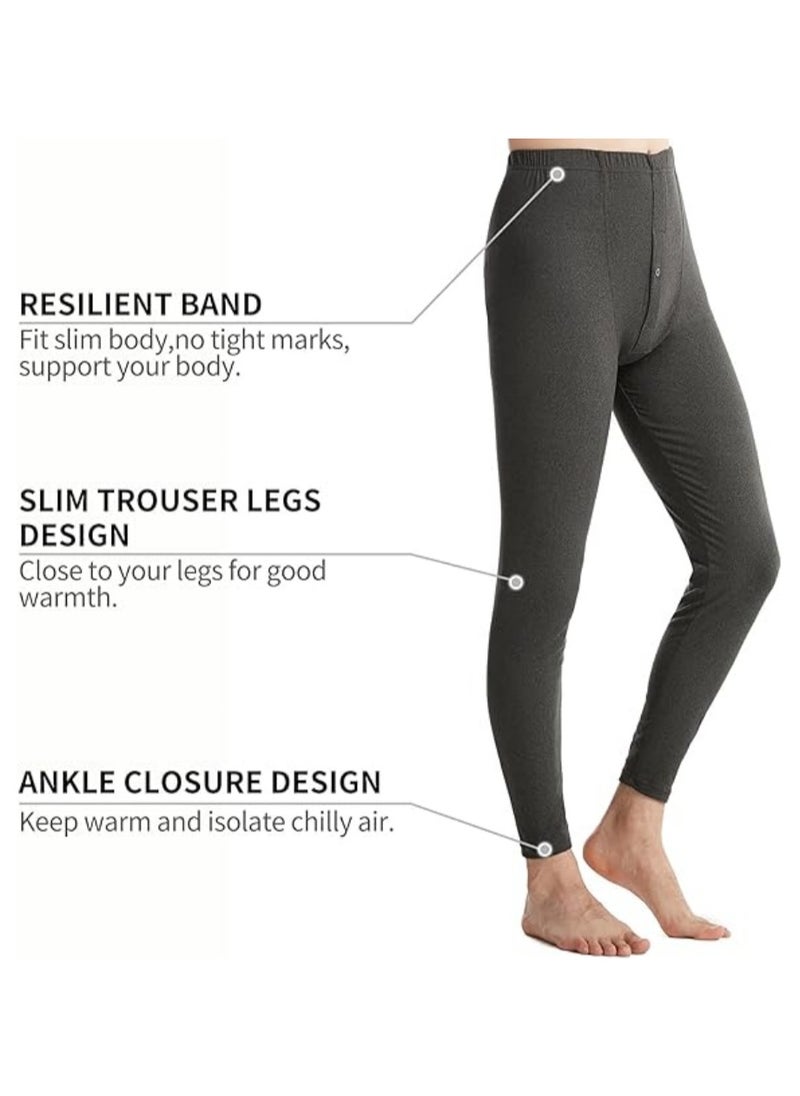 AUTOYSUR Mens Thermal Underwear Set Long Johns Thermals for Men Base Layer Top & Bottom Ultra Soft Sets Gifts for Men,Grey  - Image 4