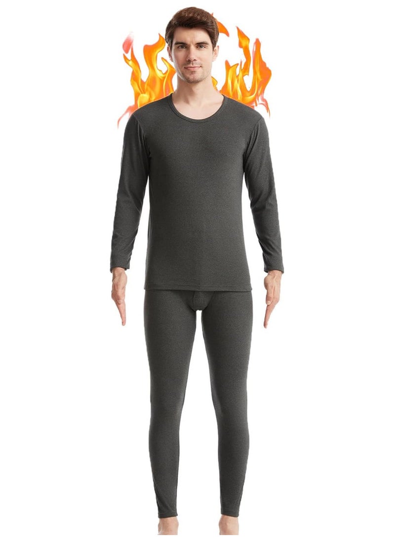 AUTOYSUR Mens Thermal Underwear Set Long Johns Thermals for Men Base Layer Top & Bottom Ultra Soft Sets Gifts for Men,Grey  - Image 1