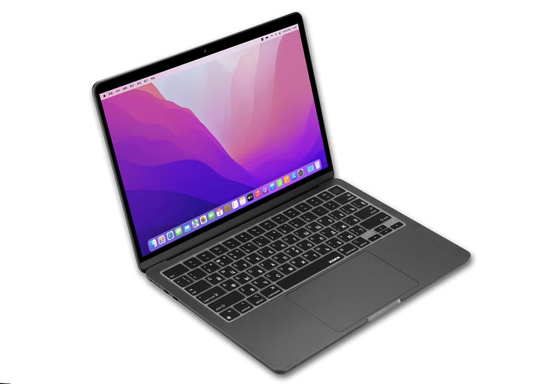 XSKN Russian Language Design Silicone Keyboard Cover Skin for Apple M2 Chip MacBook Air 13.6 inch with Touch ID (Model A2681) US Version - Image 3