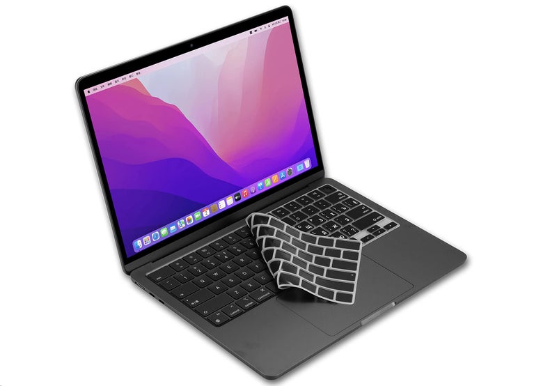 XSKN Russian Language Design Silicone Keyboard Cover Skin for Apple M2 Chip MacBook Air 13.6 inch with Touch ID (Model A2681) US Version - Image 4