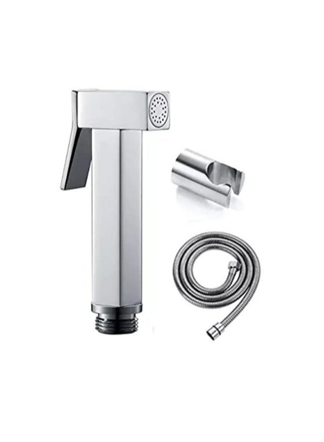 Colro Global Health Faucet Bidet Complete Set Cube Design Brass for Modern Bathrooms 1 meter tube and hook - Image 2