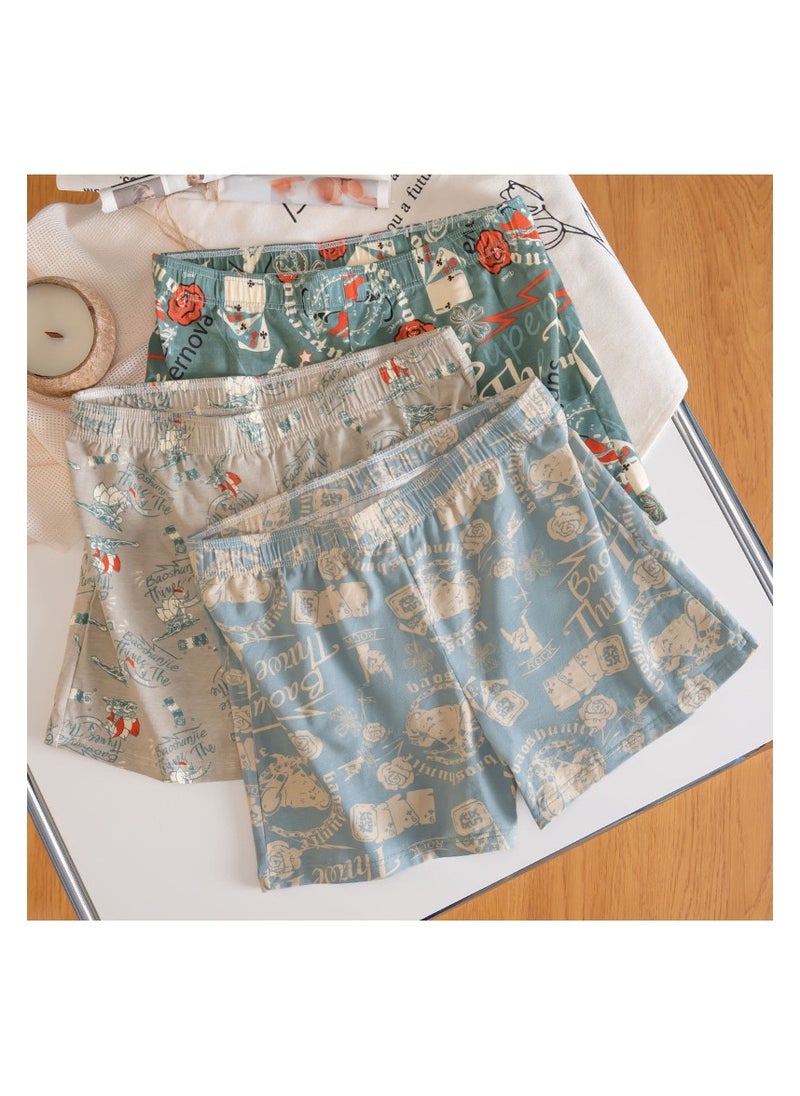 Generic 3 Pieces Mens Underwear Cotton Boxer Shorts Regular Fit Boxer Shorts with No Marks Waistband  - Image 1