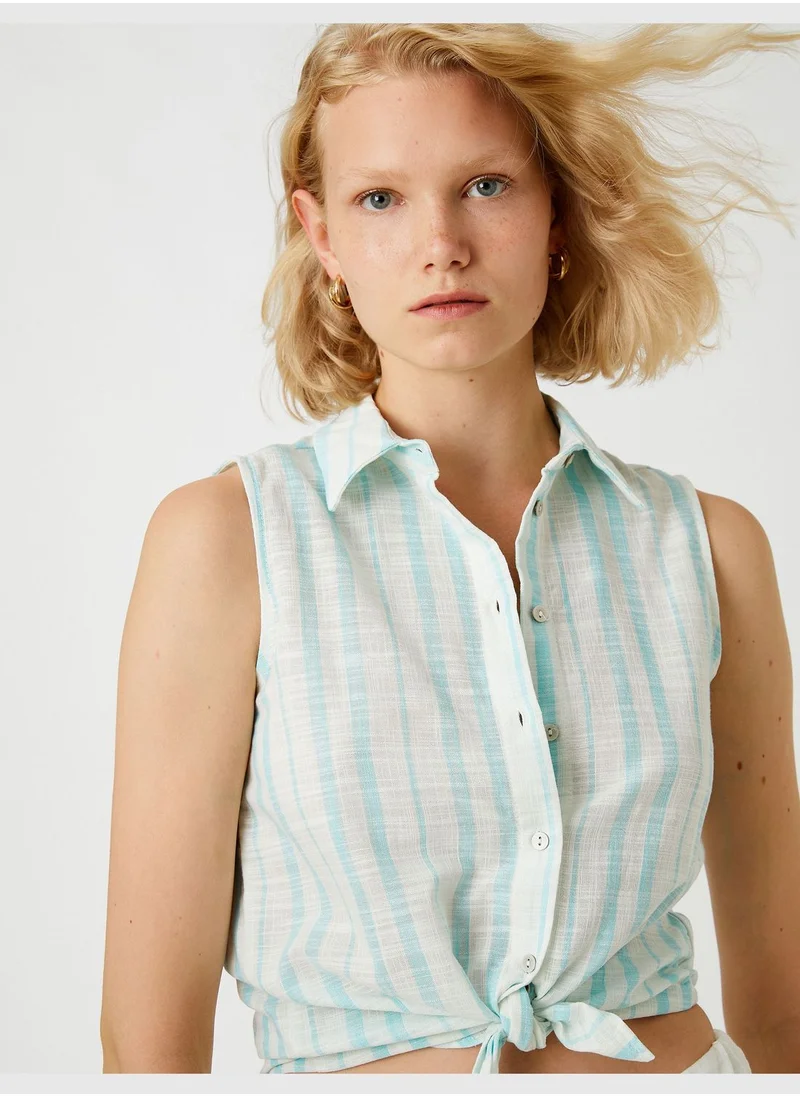 كوتون Sleeveless Shirt Cotton