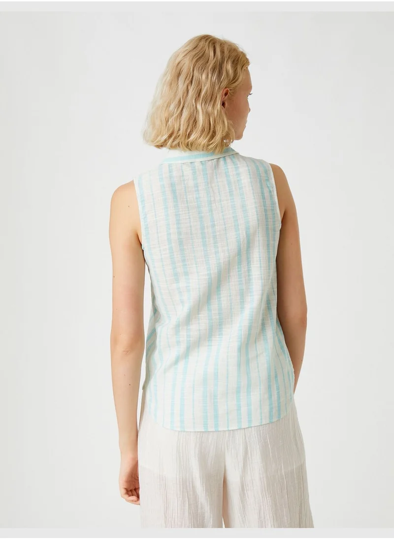 كوتون Sleeveless Shirt Cotton