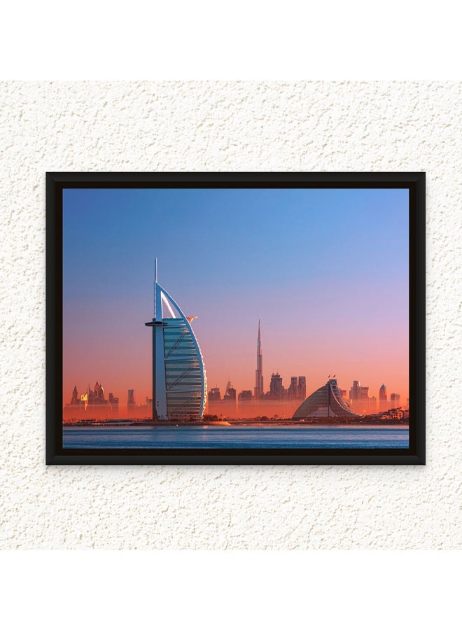 Art Decor Framed Canvas Wall Art of Burj Al Arab Dubai Photography Iconic Architecture Arabian Luxury Design Landscape Print Wall Decor for Office Living Room Gifting - Image 1