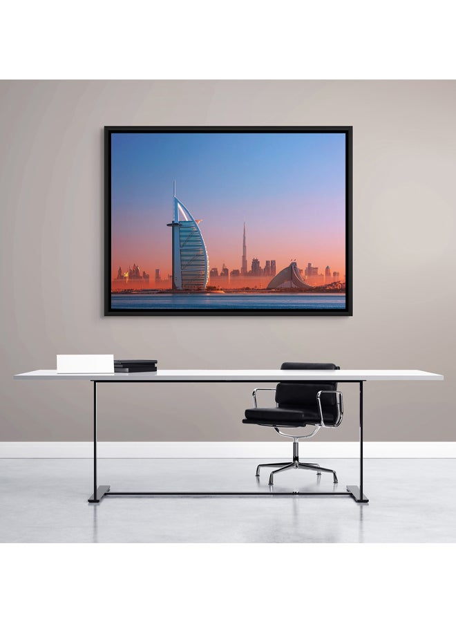 Art Decor Framed Canvas Wall Art of Burj Al Arab Dubai Photography Iconic Architecture Arabian Luxury Design Landscape Print Wall Decor for Office Living Room Gifting - Image 2