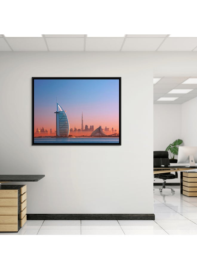 Art Decor Framed Canvas Wall Art of Burj Al Arab Dubai Photography Iconic Architecture Arabian Luxury Design Landscape Print Wall Decor for Office Living Room Gifting - Image 3