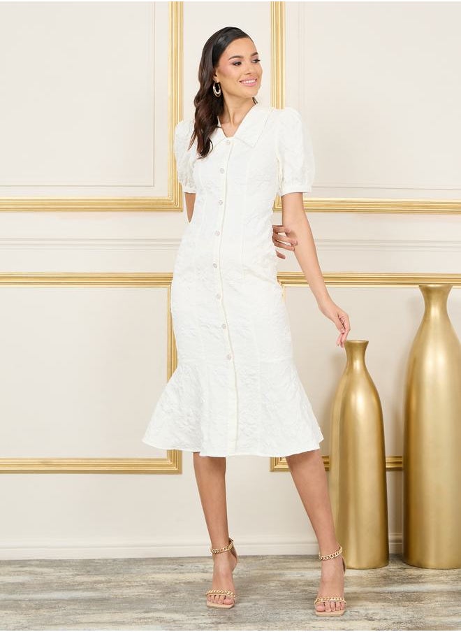 Jacquard Collared Button Through Sheath Midi Dress - pzsku/Z3ACF8089A1E6ECE49F17Z/45/_/1712415203/4a921d6e-6447-4ee4-9226-0feca92994c8