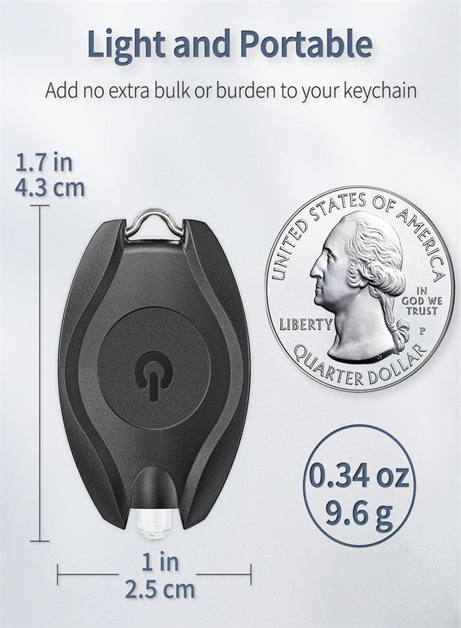 KASTWAVE 5 Pack LED Flashlight Keychain, Mini Keychain Light 14 Lumen Portable Ultra Bright, Battery Powered Key Ring Torch for Outdoor Camping Hiking and Emergency Lighting - Image 2