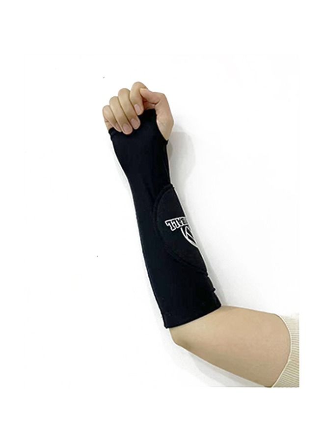 Generic 2 Pairs Volleyball Arm Sleeves Passing Hitting Forearm Sleeves with Protection Pads and Thumb Hole Padded Volleyball Sleeves Black - Image 4