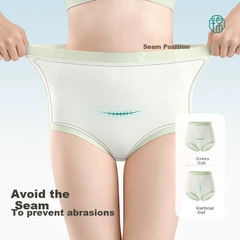 JD Jing Zao Jindu Post-Cesarean Section High-Waist Underwear, No Chafing, Scar Protection, 7A Antibacterial Lactic Acid Extended Crotch, Cesarean Section Shorts - Image 2