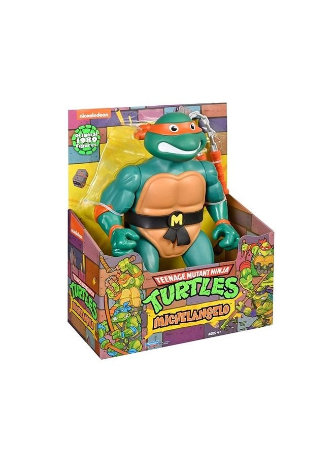Teenage Mutant Ninja Turtles سلاحف النينجا المراهقين: تمثال ميشيلانجيلو العملاق الكلاسيكي الأصلي 12 بوصة  - Image 1