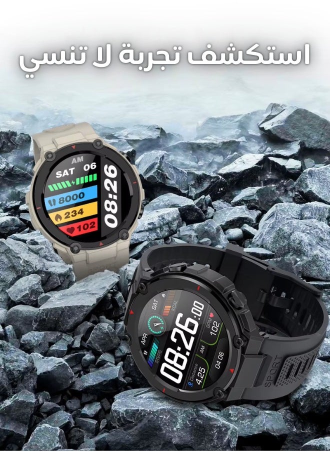 AOLON - Navi R GPS Smart Watch 1.32” HD AMOLED Display 5ATM Waterproof Black - Image 1
