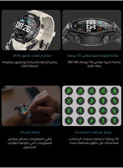AOLON Navi R GPS Smart Watch 1.32” HD AMOLED Display 5ATM Waterproof Black  - Image 2
