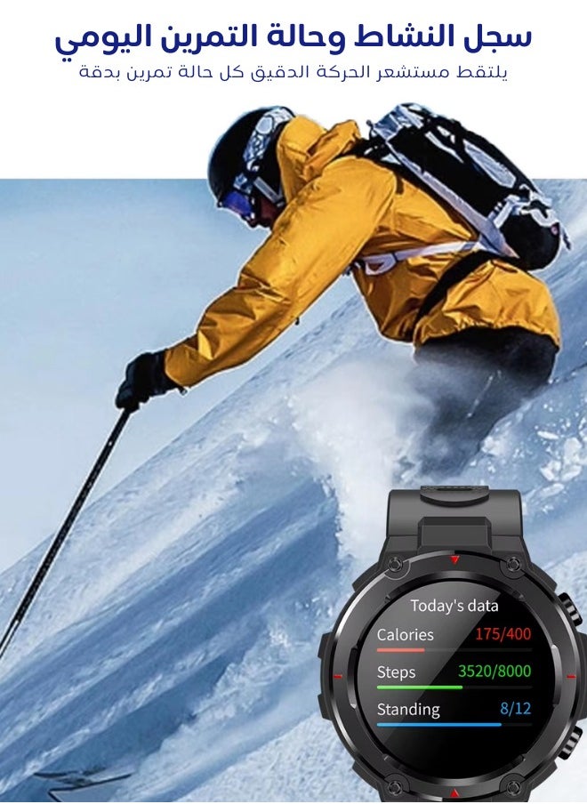 AOLON - Navi R GPS Smart Watch 1.32” HD AMOLED Display 5ATM Waterproof Black - Image 1