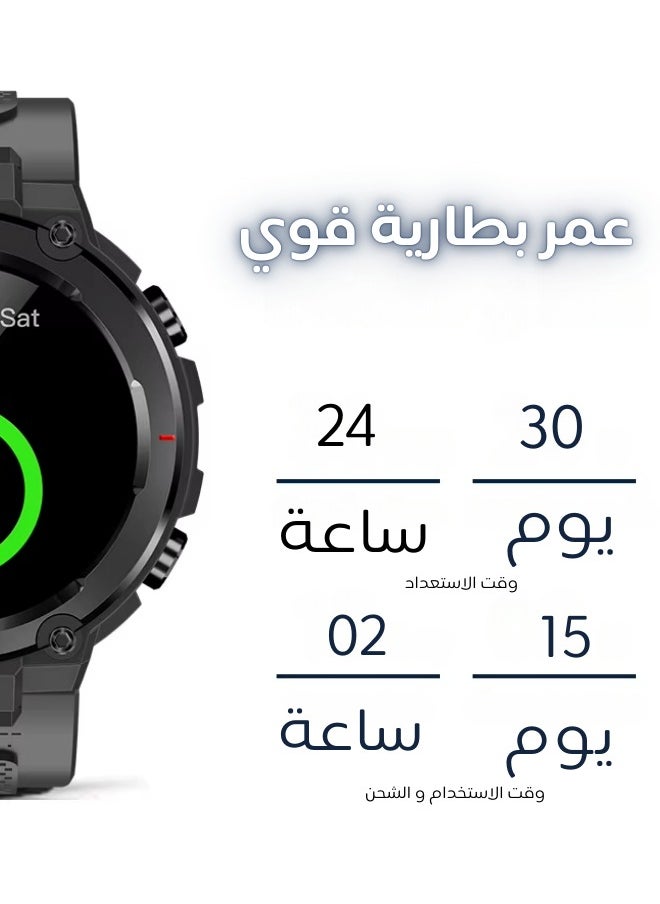 AOLON - Navi R GPS Smart Watch 1.32” HD AMOLED Display 5ATM Waterproof Black - Image 1