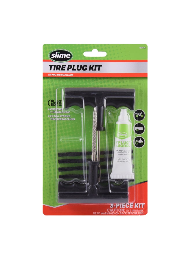 Slime 8-Piece Ergonomic T-Handle Tire Plug Kit Black and Silver 2.4 x 23.2 x 14 cm ‎1034-A - Image 2