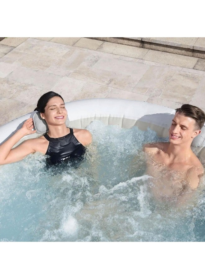 بست واي وسائد مسند رأس مبطنة من سالوسبا مع حزام قابل للتعديل لضبط الارتفاع، غطاء شبكي قابل للغسل، متوافقة مع أحواض الاستحمام الساخنة سالوسبا، رمادي، (عبوة من 4 قطع) - Image 5