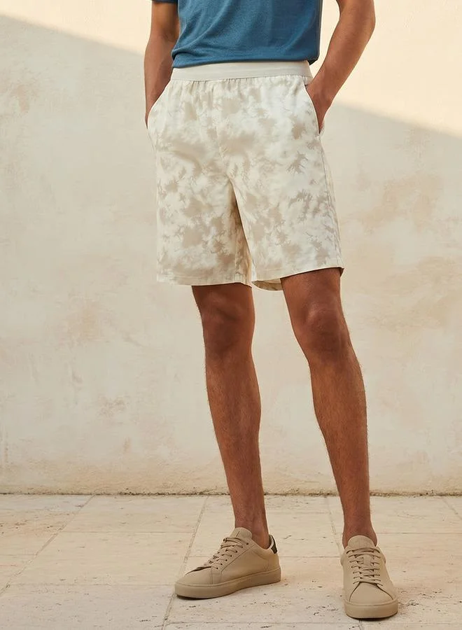 Splash Active Elasticated Waist 2-Way Stretch Printed Shorts
