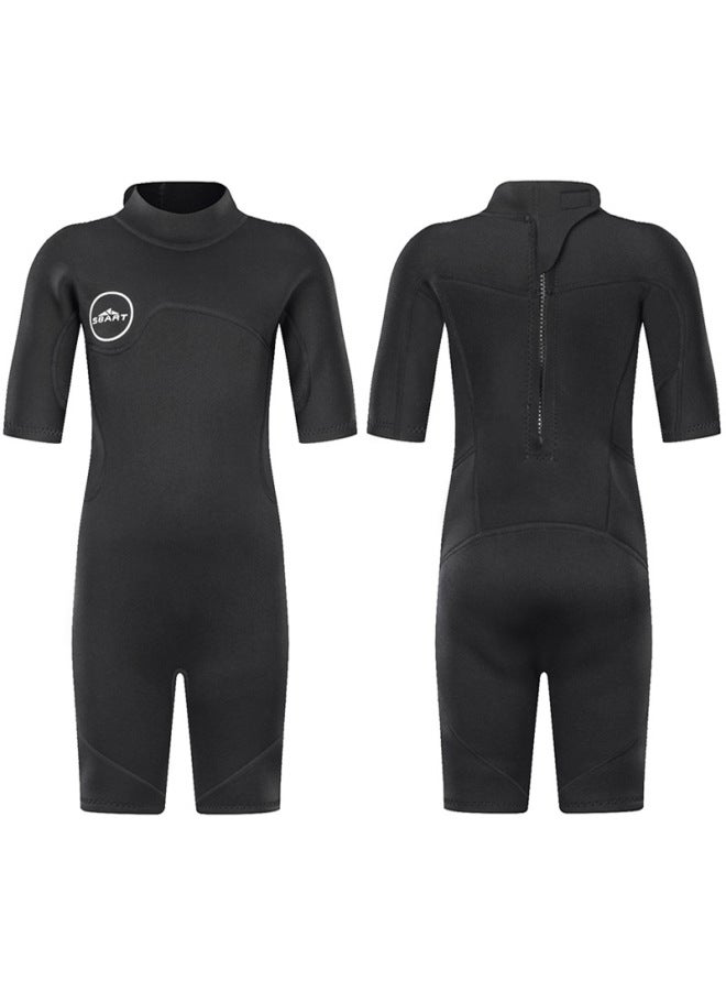Shabart 2mm Diving Suit Short Sleeve One-piece Warm Small Large Sunscreen Children's Diving Suit Swimsuit Men And Women