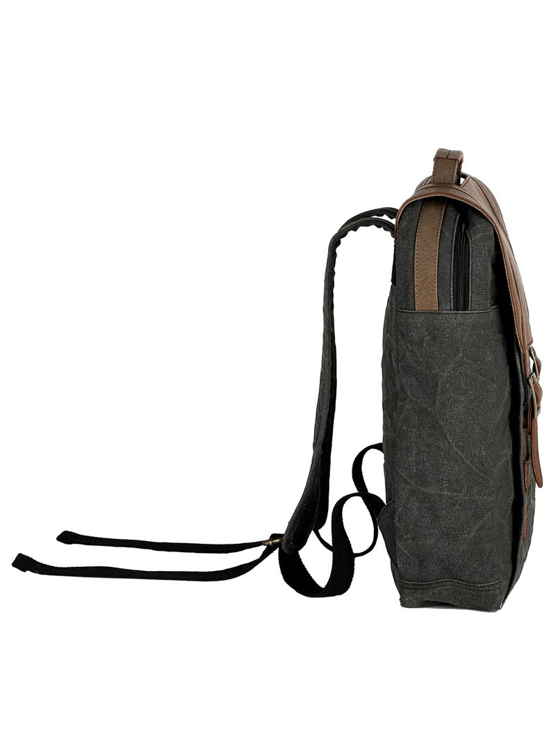 Mona B Laptop Backpack for Men & Women with Up to 14" Laptop Compartment – 15L Capacity – Ideal for Office, College, School & Travel - Black - Image 3