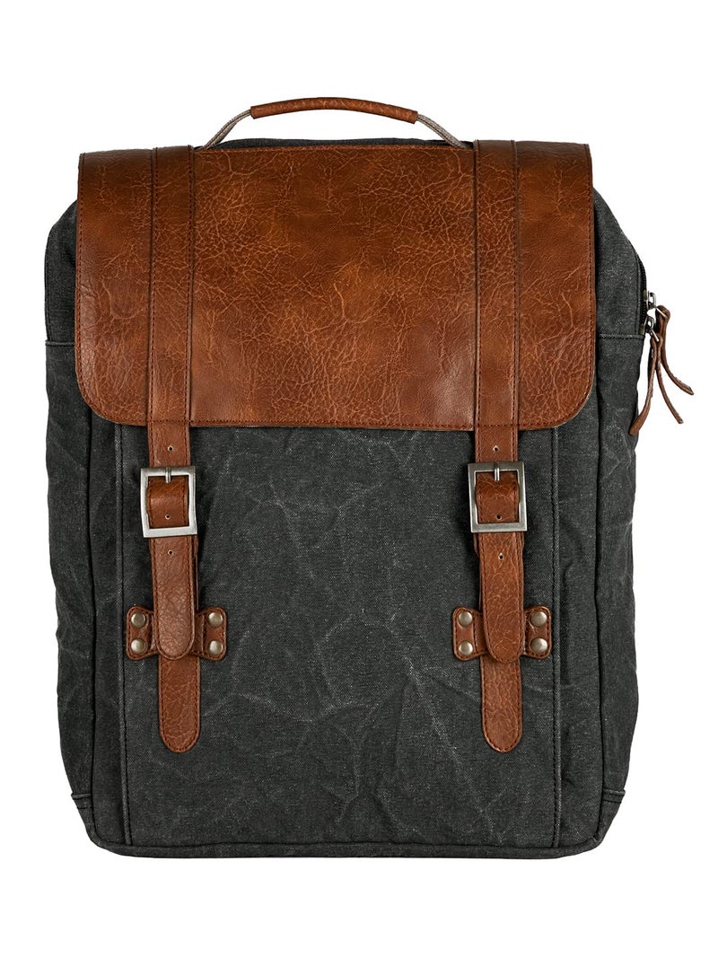 Mona B Laptop Backpack for Men & Women with Up to 14" Laptop Compartment – 15L Capacity – Ideal for Office, College, School & Travel - Black - Image 1