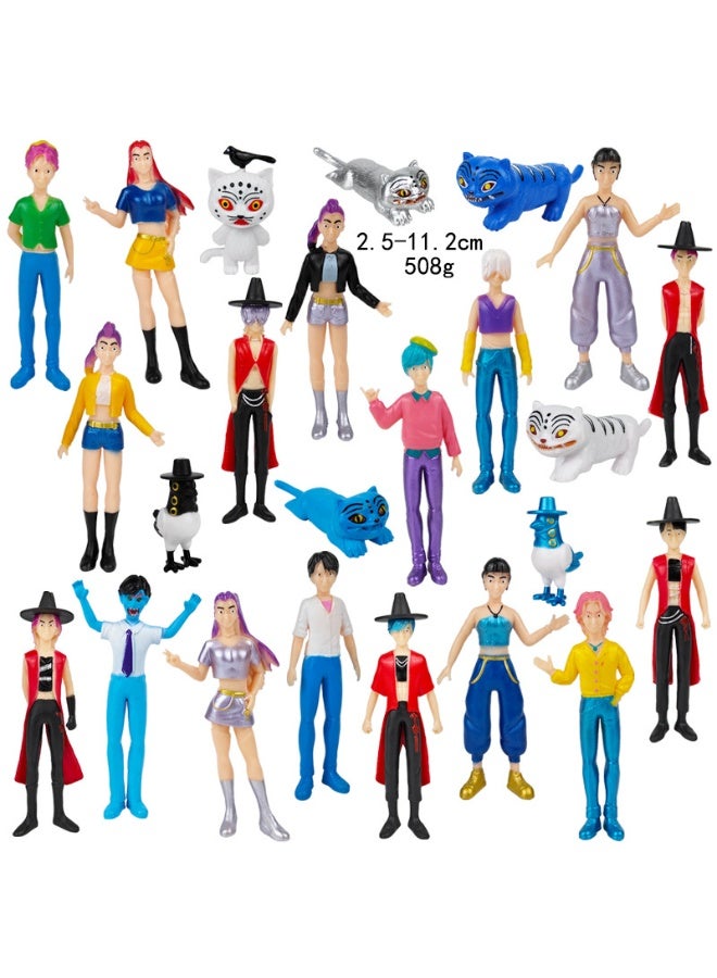 Y&D 24  Pcs kpop hunters Action Figure Toys For Fans  Series Figures Model Birthday Cake Toppers