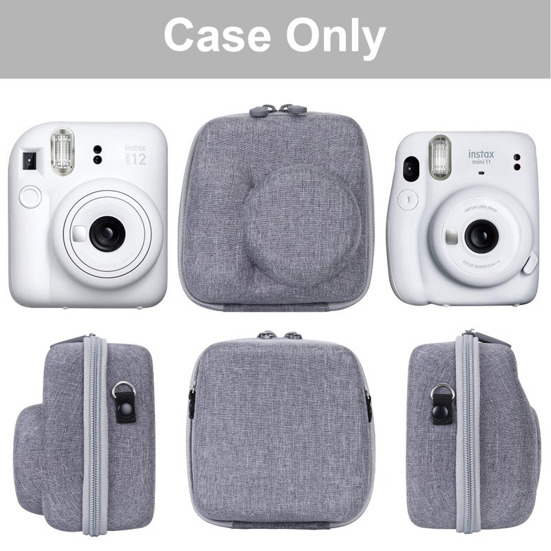Aenllosi Hard Carrying Case Replacement For Fujifilm Instax Mini 12/11 Instant Camera,Protective Case Compatible With Instax Camera Mini 12/11(Clay White) - Image 4