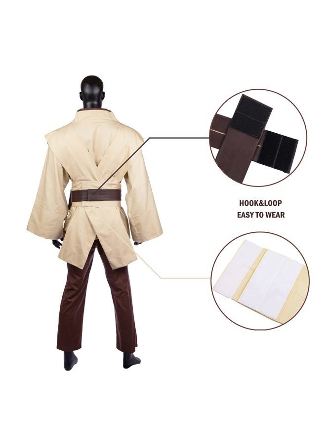 Horizoncos Men's Costume Robe Adult Male Tunic Costume Hooded Uniform Full Set Halloween Cosplay Cloak - Image 3