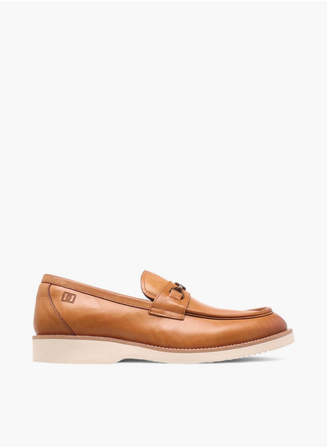 DUCHINI Men's Solid Slip-On Loafers with Metal Accent  - Image 3