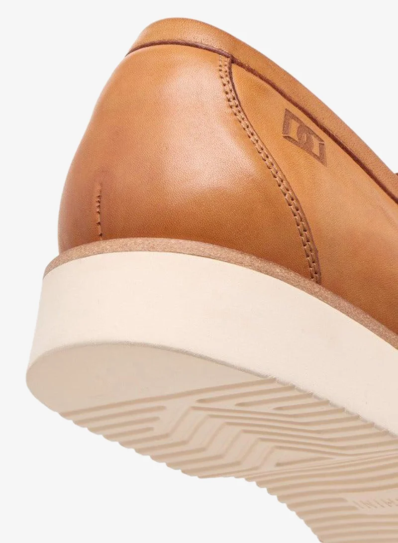 DUCHINI TAN Men's Solid Slip-On Loafers with Metal Accent for Men | Best Price UAE