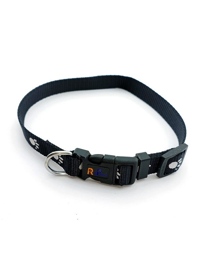 Nylon Printed Adjustable Neck Collar Belt With Handle Leash Ideal For Training/Outdoor Walking Small Dogs And Puppies 15 Mm (Black, Pattern 01) - Image 3