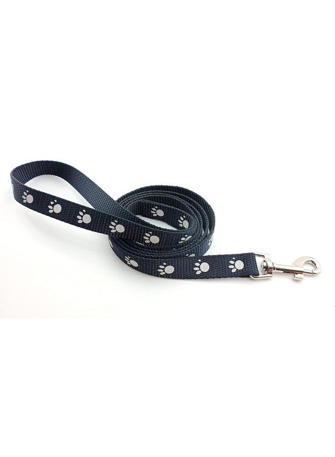Nylon Printed Adjustable Neck Collar Belt With Handle Leash Ideal For Training/Outdoor Walking Small Dogs And Puppies 15 Mm (Black, Pattern 01) - Image 2
