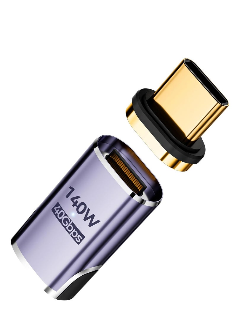 المغناطيسي الناقل التسلسلي العام محول نوع ج 40Gbps ، الناقل التسلسلي العام محول الناقل التسلسلي العام جيم الذكور والإناث دعم 8K 60Hz و 100W شحن سريع ، متوافق مع 3 / 4 ، نوع ج واجهة الجهاز - Image 4