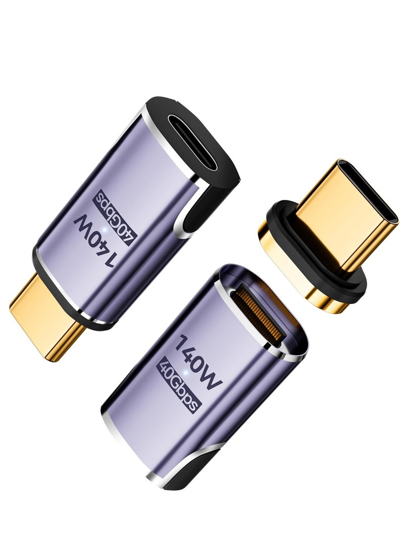 المغناطيسي الناقل التسلسلي العام محول نوع ج 40Gbps ، الناقل التسلسلي العام محول الناقل التسلسلي العام جيم الذكور والإناث دعم 8K 60Hz و 100W شحن سريع ، متوافق مع 3 / 4 ، نوع ج واجهة الجهاز - Image 1